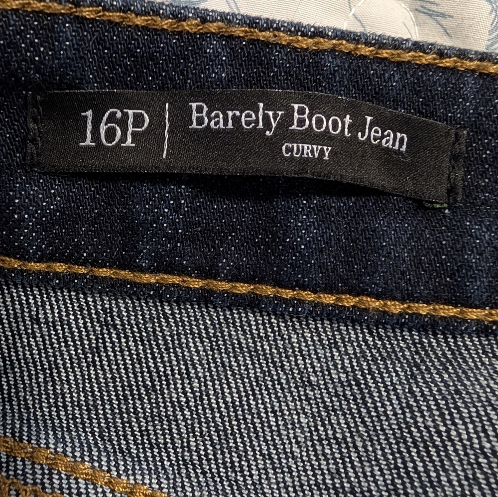 Talbots Barely Boot Jeans Size 16P NWT Emma Dark Wash Petite Classic Preppy - Picture 9 of 11